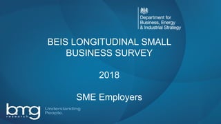 Slide 70
BEIS LONGITUDINAL SMALL
BUSINESS SURVEY
2018
SME Employers
 