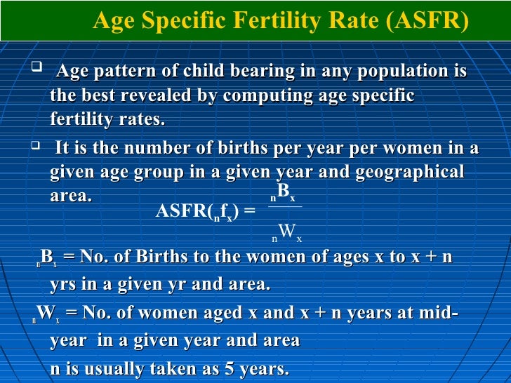 Measures of fertility