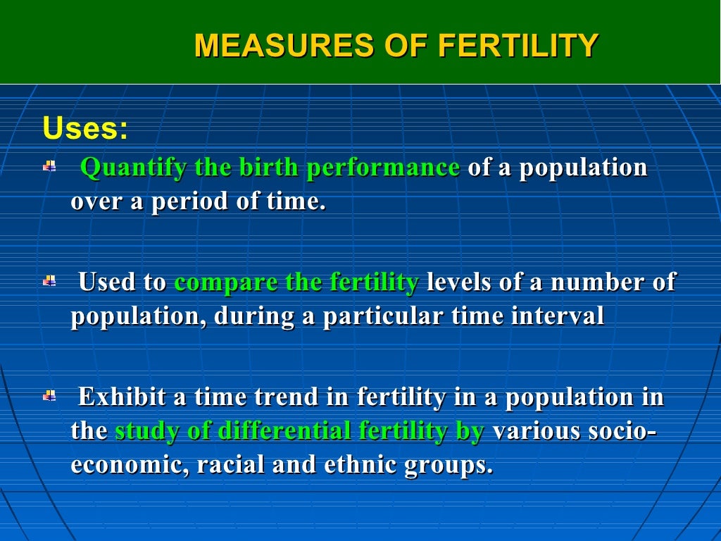 Measures of fertility