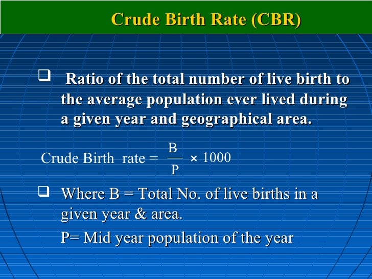 Measures of fertility
