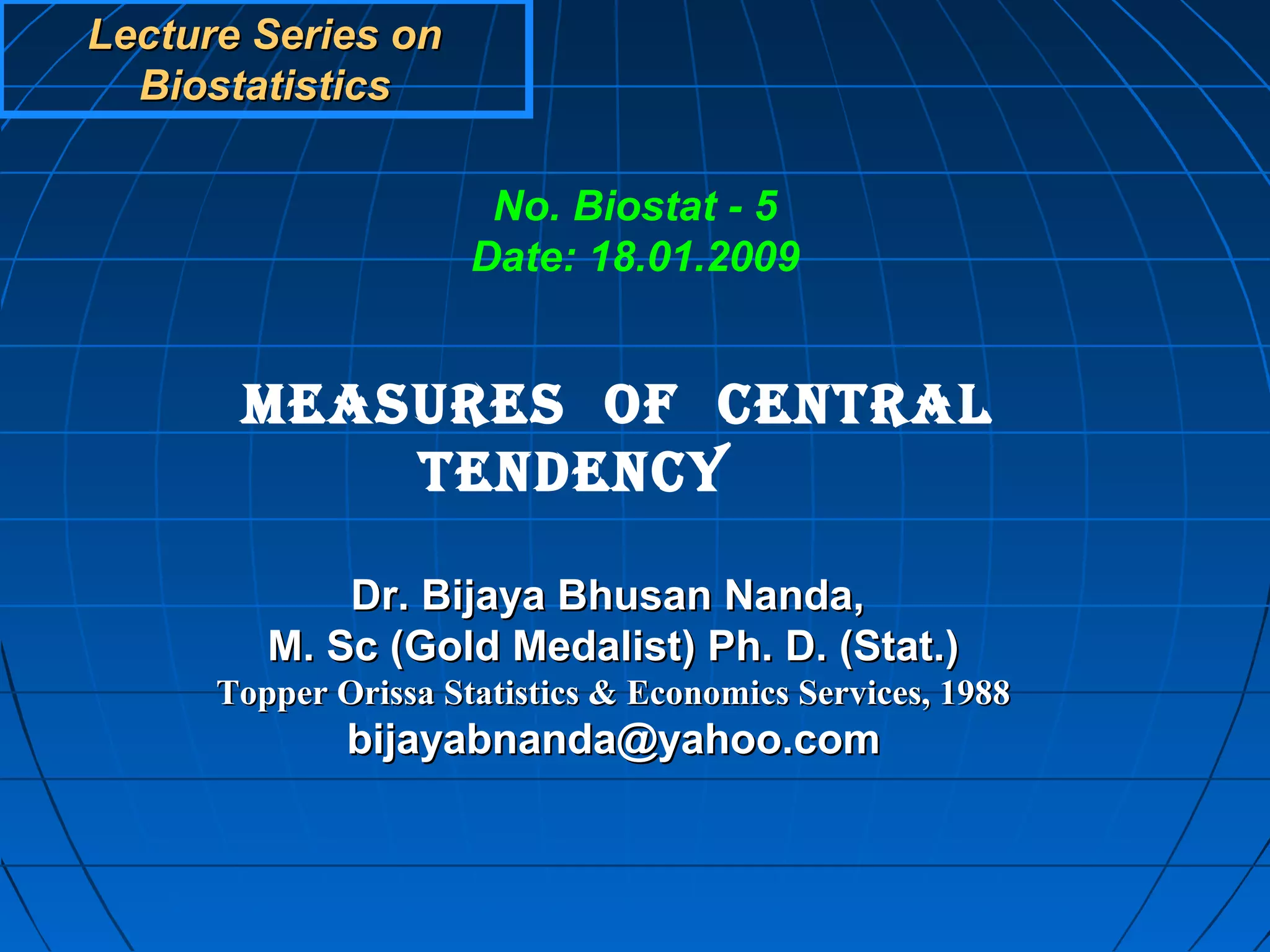 Measures of central tendency | PPT