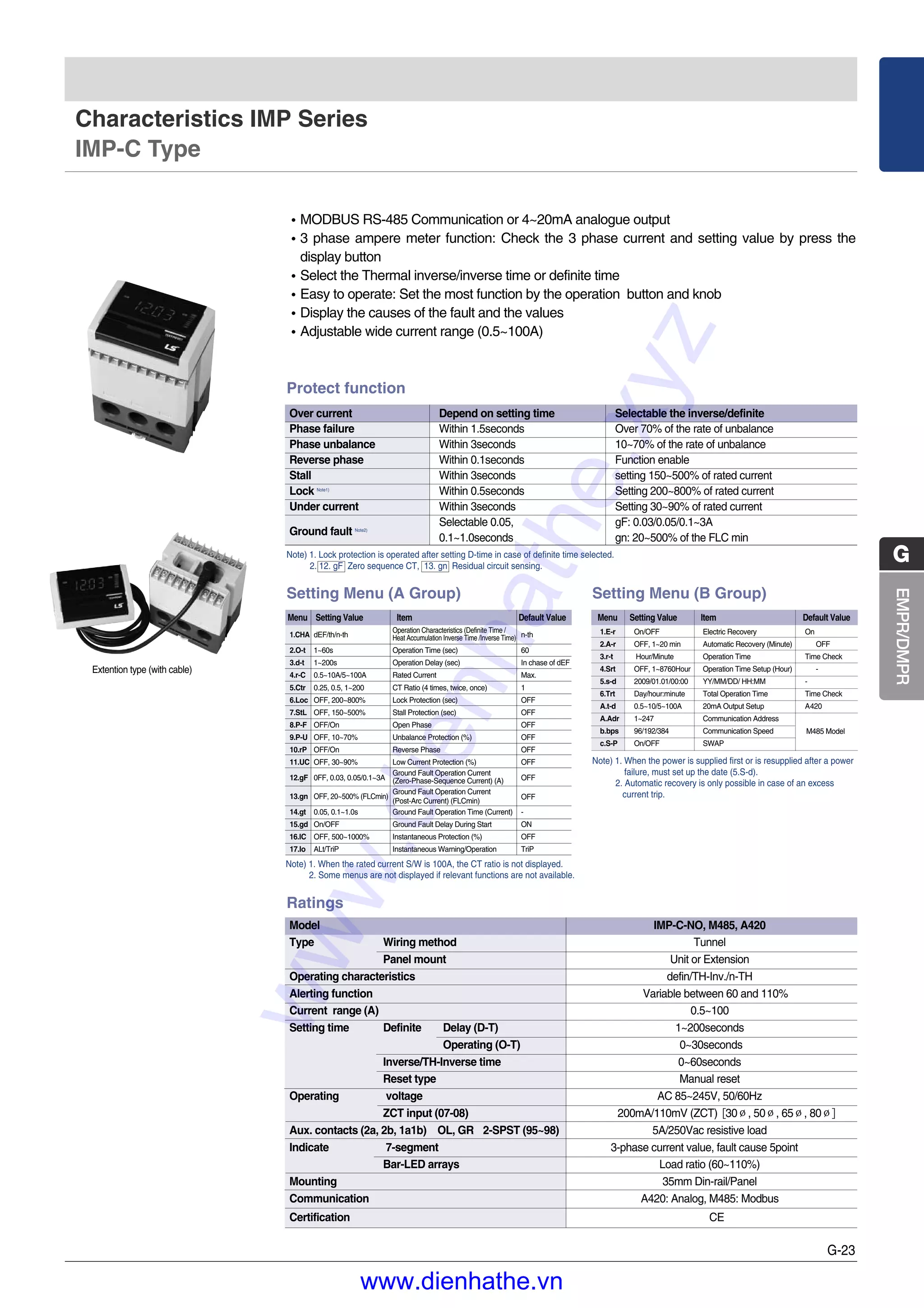 Ls catalog thiet bi dien g empr-dmpr | PDF
