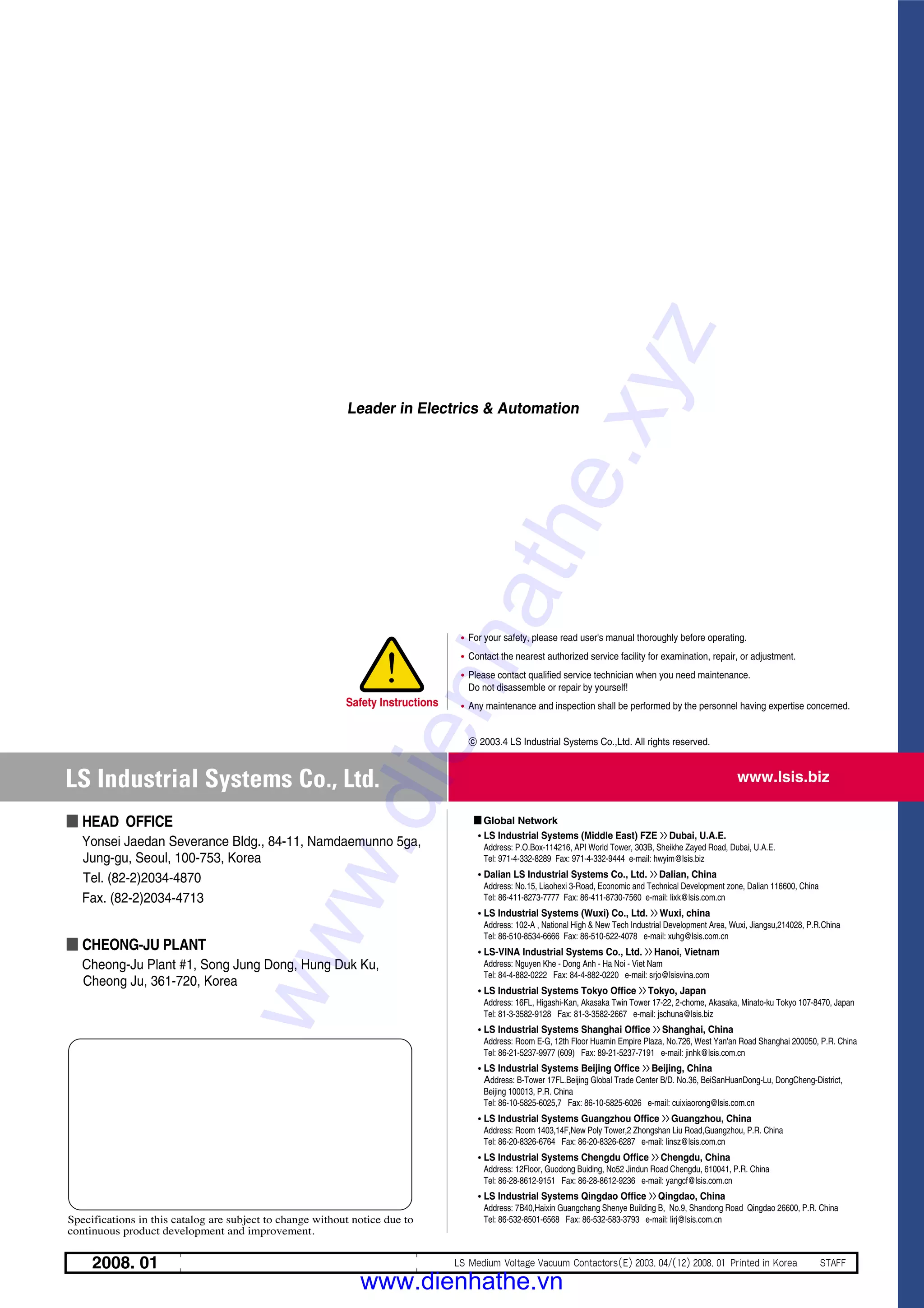 Ls catalog thiet bi dien vcs ls medium voltagevacuum contactor