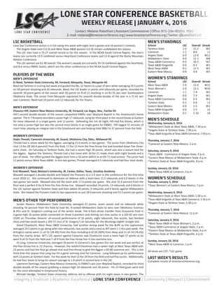 Integrity | Tradition | Academic Excellence | LONE STAR CONFERENCE | Community | Respect | Commitment
LSC BASKETBALL
Lone ...