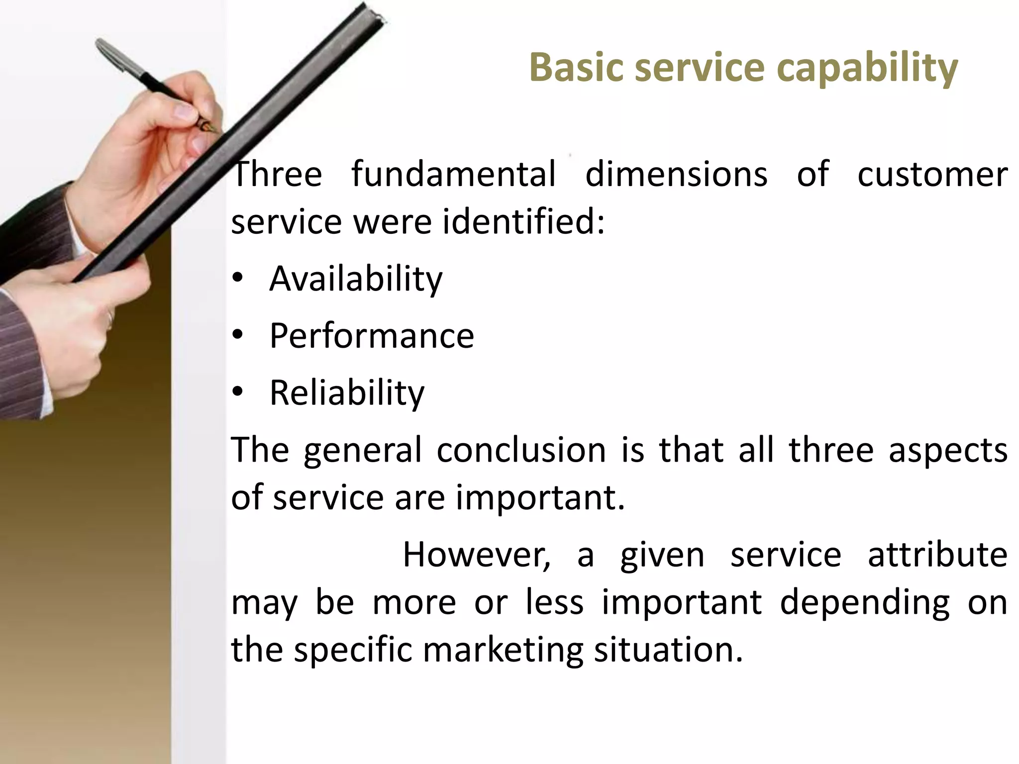 Basic service capability, logistics and supply chain management | PPTX
