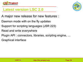 Goals – functionality Read/write to any repository Database  or  LDAP directory  or ? 