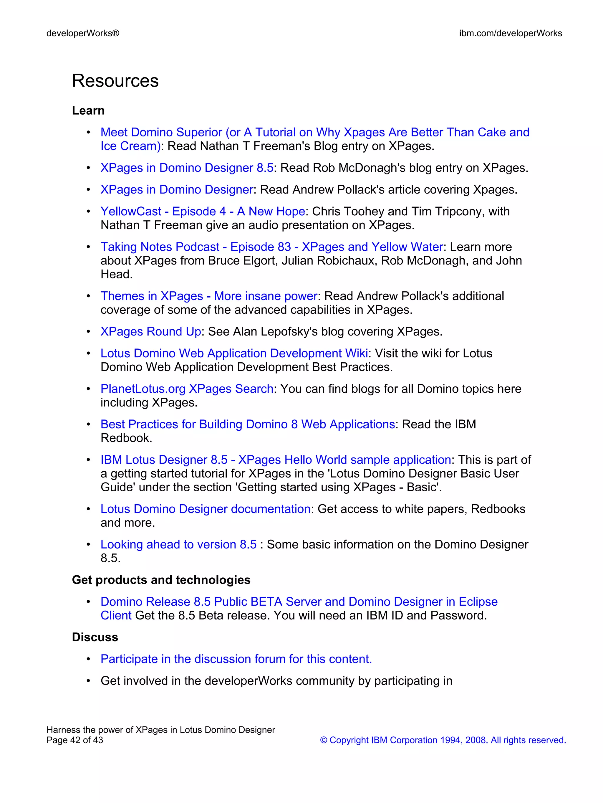 Harness the power of XPages in Lotus Domino
