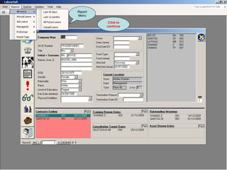 Report Menu Click to continue 