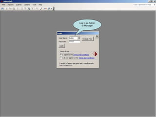 Log in as Admin or Manager 