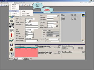 Query Menu Click to continue 