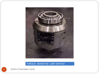 [Author, Presentation name]9
TORQUE SENSITIVE LIMIT SWITCH
DIFFERENTIAL
 