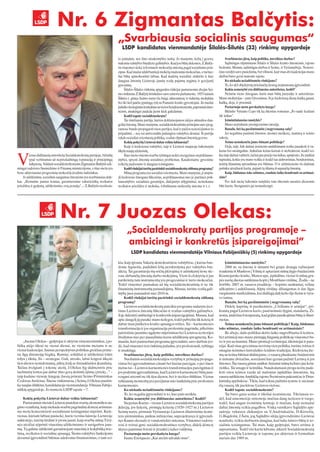 LSDP pirmasis kandidatų dešimtukas