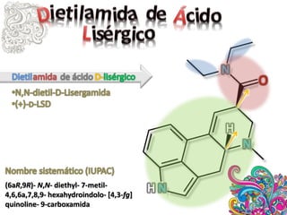 (6aR,9R)- N,N- diethyl- 7-metil4,6,6a,7,8,9- hexahydroindolo- [4,3-fg]
quinoline- 9-carboxamida

 