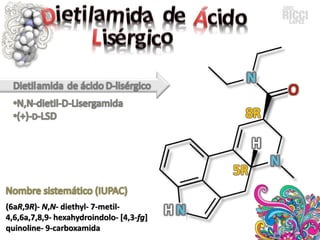 (6aR,9R)- N,N- diethyl- 7-metil4,6,6a,7,8,9- hexahydroindolo- [4,3-fg]
quinoline- 9-carboxamida

 