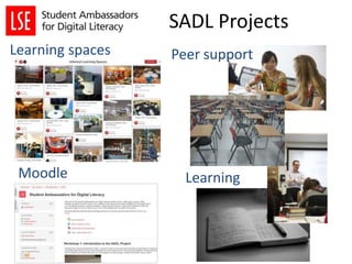 SADL Projects
Learning spaces
Learning
Peer support
Moodle
 