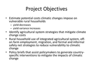 Integrated agricultural system, migration, and social protection strategies to reduce vulnerability to climate change in East Africa