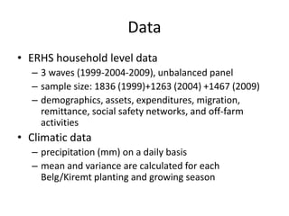 Integrated agricultural system, migration, and social protection strategies to reduce vulnerability to climate change in East Africa