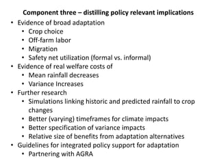 Integrated agricultural system, migration, and social protection strategies to reduce vulnerability to climate change in East Africa