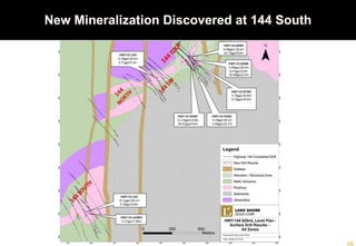 New Mineralization Discovered at 144 South
 