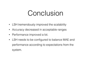 LSH for Prediction Problem in Recommendation | PPT