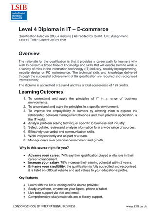 Level 4 Diploma in IT – E-commerce | PDF