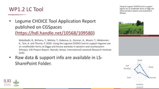 Legume SELECT-Ethiopia: Progress, achievements and challenges in 2020