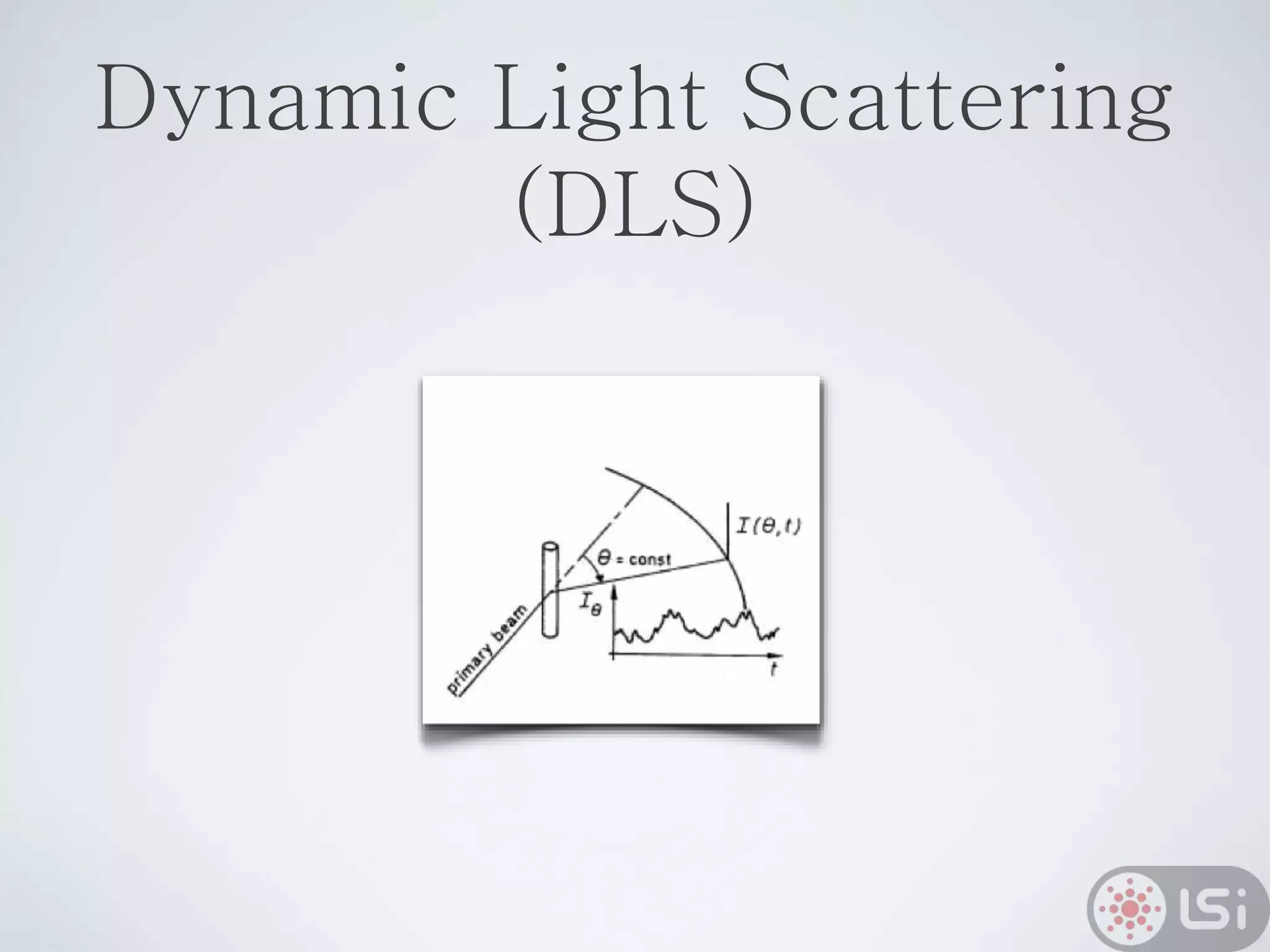 Dynamic Light Scattering
(DLS)
 