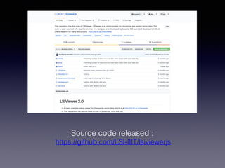 Source code released :
https://github.com/LSI-IIIT/lsiviewerjs
 