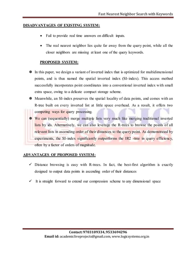 fast nearest neighbor search with keywords | PDF