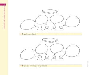 Visualisersavieenquelquescoupsdecrayon6
©GroupeEyrolles
☛☛ Ce que les gens disent
☛☛ Ce que vous aimeriez que les gens disent
Maquette_DessinerSaVie4.indd 6 02/05/13 12:30
 