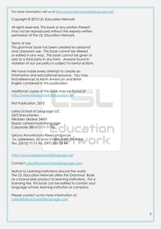 English Grammar E-Book Free PDF Download With Russian Language.