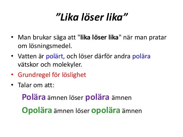 Vad är En Mättad Lösning