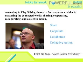 “Twitter and blogs ...
contribute an entirely
new dimension of
what it means to be a
part of a tribe. The
real power of tribes
has nothing to do with
the Internet and
everything to do with
people.”
Internet tribes
ccSteveWheeler,UniversityofPlymouth,2010
“A tribe needs a
shared interest and a
way to communicate.”
 