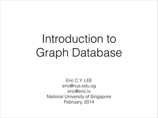 Introduction to Graph Database | PPT