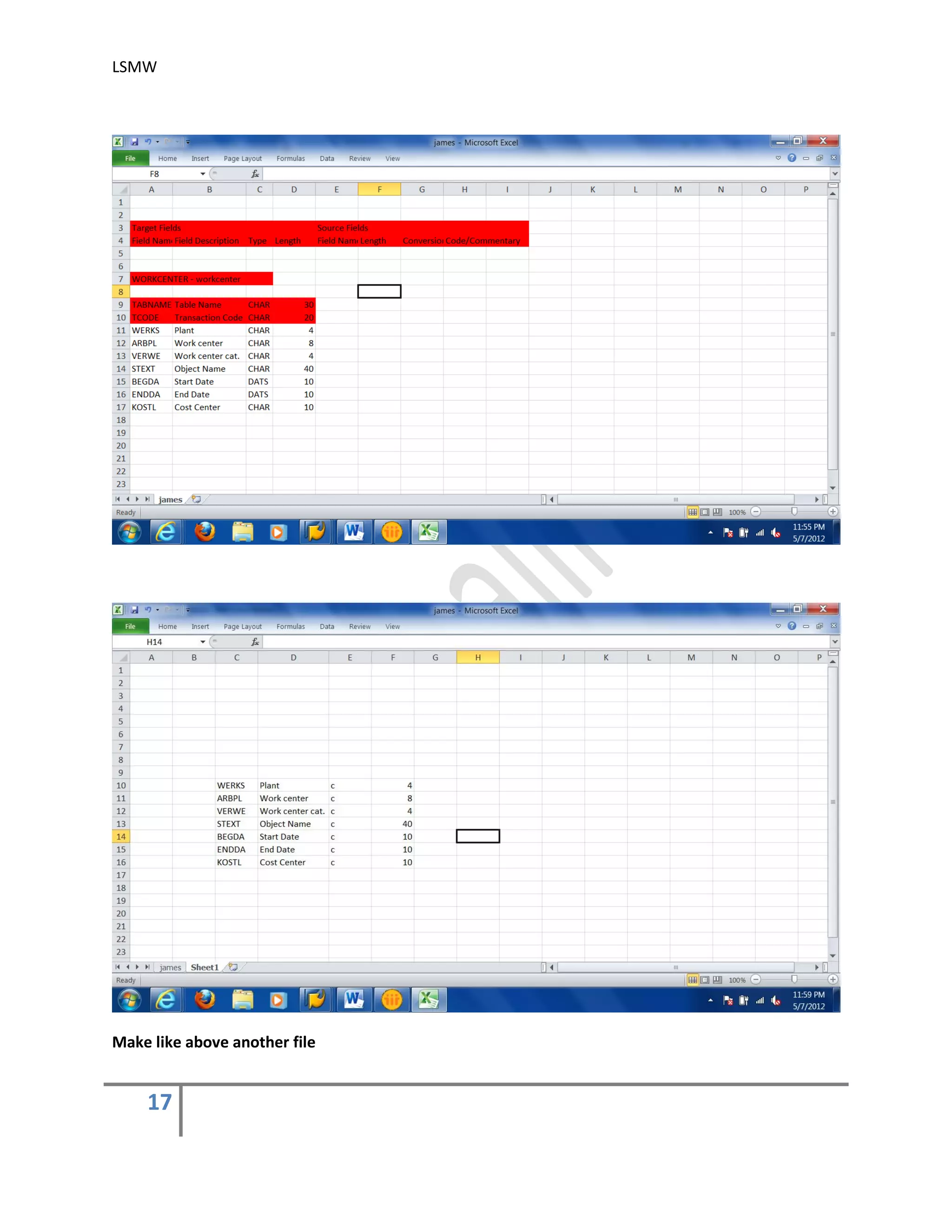 LSMW
17
Make like above another file
 