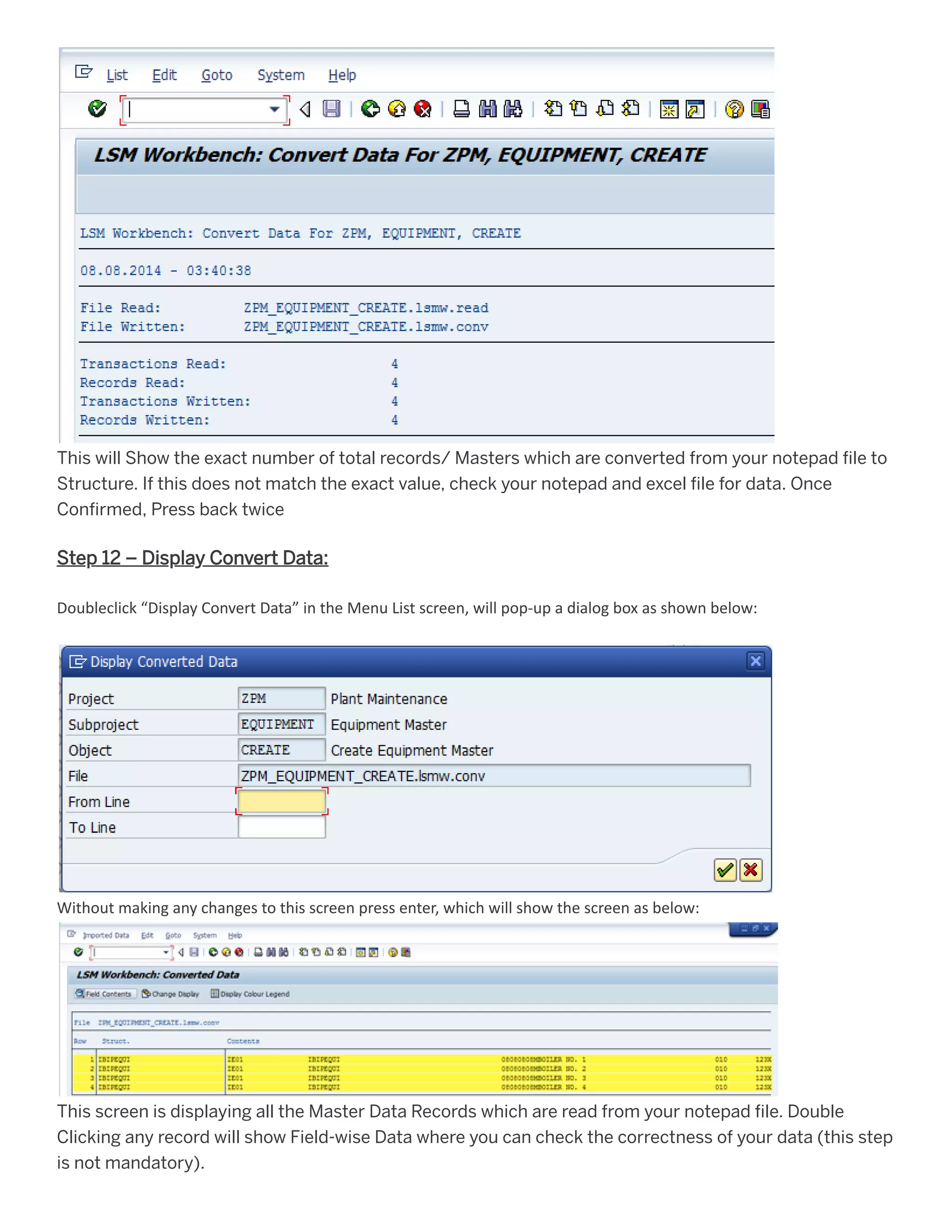 Lsmv Database User Guide.pdf Lsmw for master data upload simple explanation | PDF