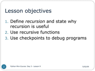 Understanding Recursion in Python: Concepts, Examples, and Debugging ...