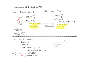 Homework 11­2: text p. 787

17.                          19.




21. 
 