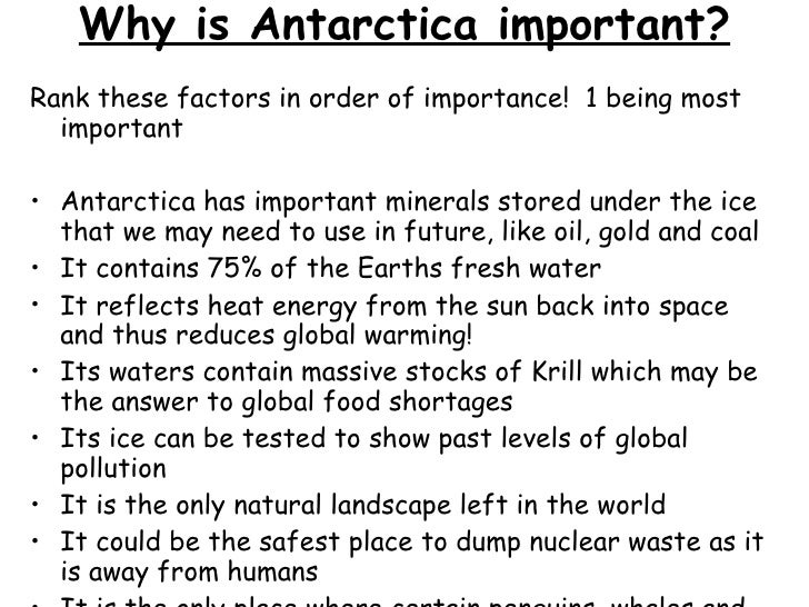 Antarctica homework help