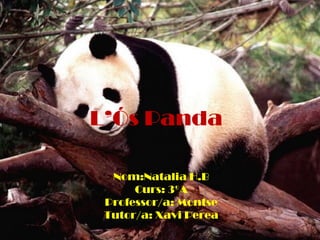 L’Ós Panda
Nom:Natalia H.B
Curs: 3ºA
Professor/a: Montse
Tutor/a: Xavi Perea
 