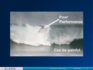 3© 2012 SOASTA. All rights reserved. June 27th
, 2012
Poor
Performance
Can be painful.
 
