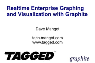 Realtime Enterprise Graphing and Visualization with Graphite Dave Mangot tech.mangot.com www.tagged.com 