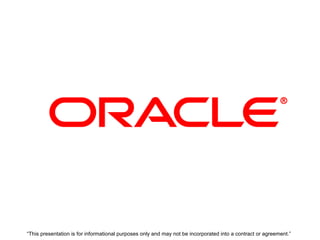 Oracle Cloud: Strategy
Thomas Kurian
Executive Vice President
Product Development
 