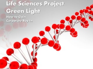 Life Sciences Project
Green Light
How to Gain
Corporate Buy-In
 