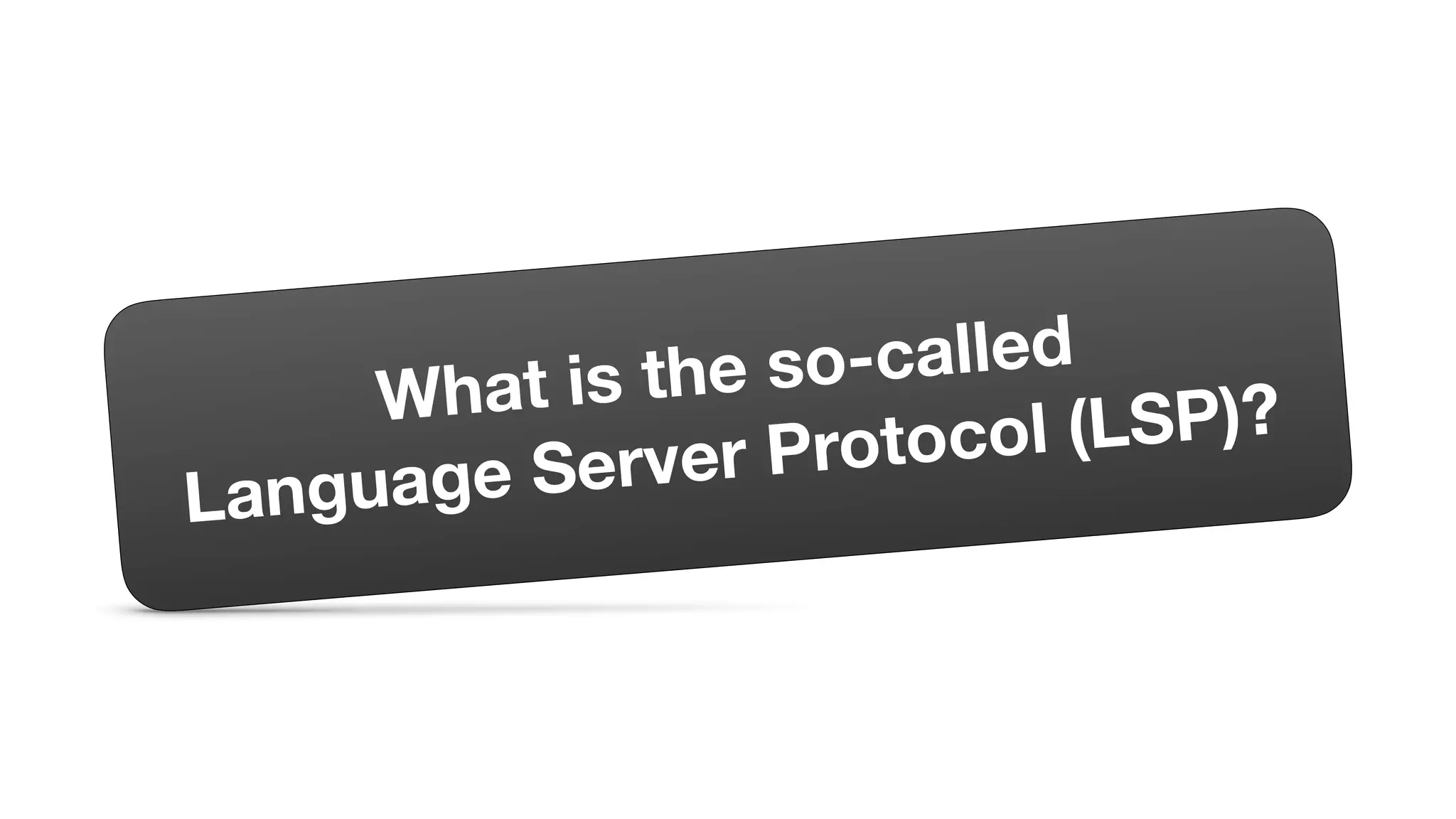 What is the so-called
Language Server Protocol (LSP)?
 