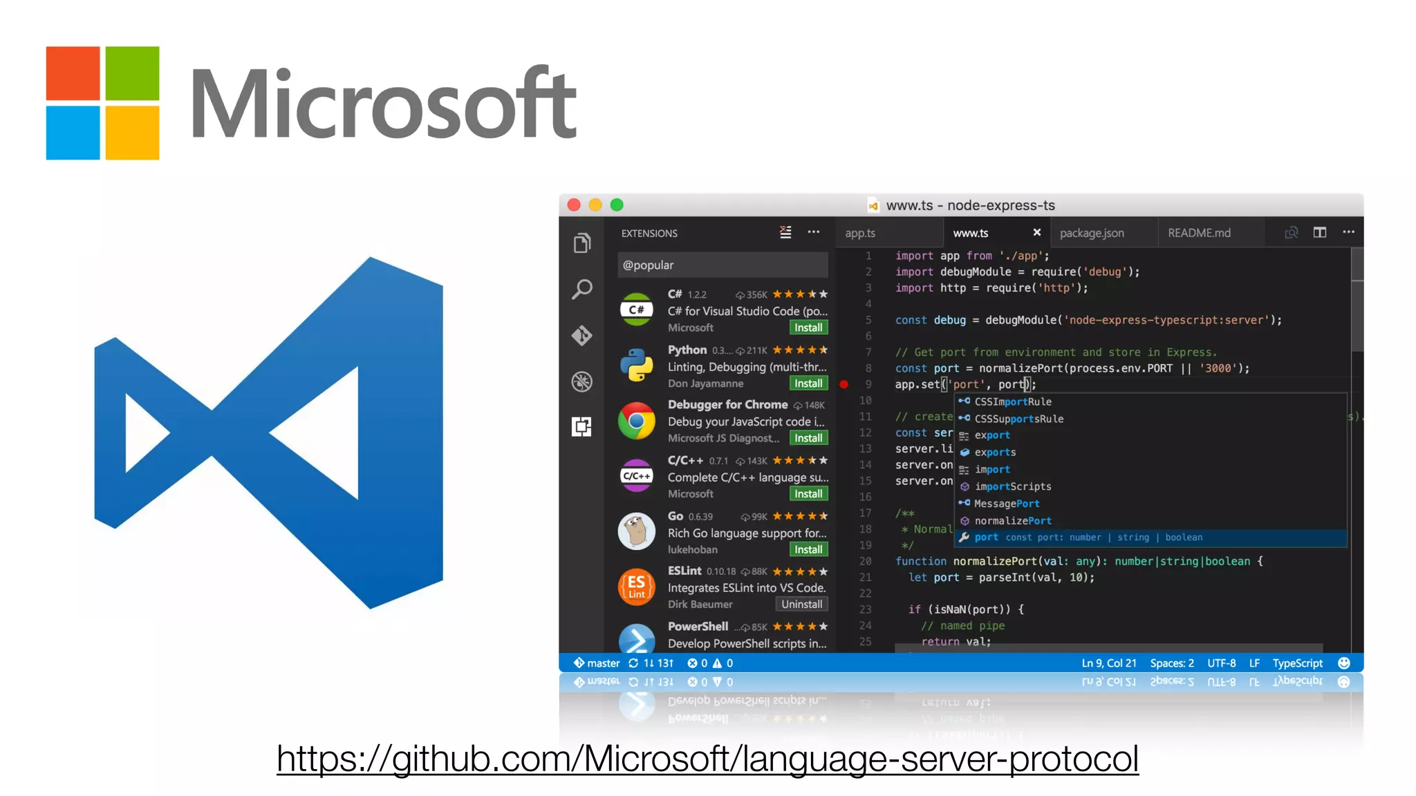 https://github.com/Microsoft/language-server-protocol
 