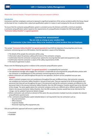 Lsr Risk Management Life Saving Rules - HSE | PDF