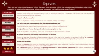 There are two adjacent coffee shops selling the exact same artisanal coffee. Yet, one charges ₹300 and the other ₹600.
Assuming no locational or operational advantages, how would you explain this price difference?
Interesting. Just to clarify a few things before diving in—can you describe the coffee shops a bit? Are they both standard cafés or do they follow a
more third-wave, artisanal coffee experience?
They both sell artisanal coffee.
Got it. Are they located in similar environments I.e. same foot traffic, visibility, accessibility?
Yes, they’re right next to each other and have been around for the same time.
Okay, helpful. Do they target different customer segments or have a different brand positioning?
No major difference. You can also ignore broader town demographics for this.
Alright. Do they differ in food offerings, portion sizes, or special add-ons like customisation or blends?
No, you can assume the food offerings and coffee menu are the same.
Okay, so at face value, the product and positioning seem identical. In that case, I’d like to explore this using what I call the “4E Framework”:
Essence, Experience, Ease, and Equity—each uncovering a different type of perceived value that might justify a price premium.
Sounds good--go ahead
Starting with Essence, which covers the product and its core appeal—taste, quality, and whether it satisfies a specific customer want. Since you
mentioned the product is the same, there's no clear differential here.
Next is Experience, which I’d break down into external constraints and innate customer experiences—both of which influence how the
customer interacts with the brand beyond the product itself.
ROUND
PARTNER
CASE TYPE
UNCONVENTIONAL
INDUSTRY
RETAIL
COMPANY
KEARNEY
FREQUENCY
LOW
DIFFICULT 136
 
