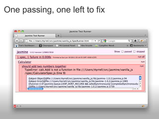 One passing, one left to fix  