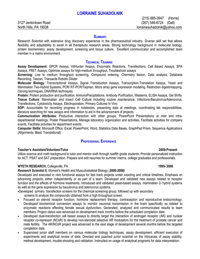 Ls+Resume+09 10 2 | PDF